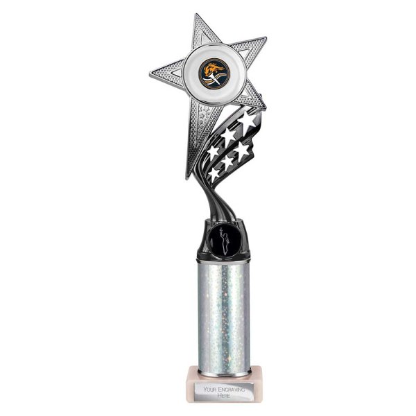 Innov8 -Tube Trophy | Silver & Black | 325mm
