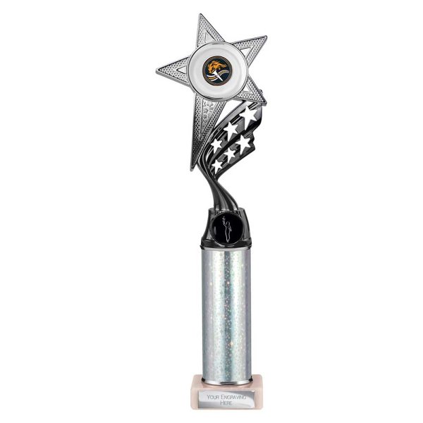 Innov8 -Tube Trophy | Silver & Black | 350mm