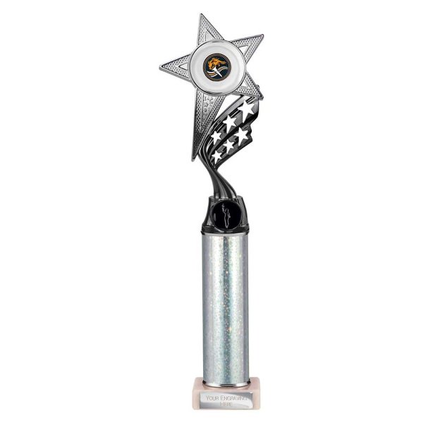 Innov8 -Tube Trophy | Silver & Black | 375mm