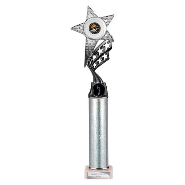 Innov8 -Tube Trophy | Silver & Black | 400mm