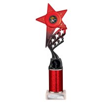 Innov8 -Tube Trophy | Red & Black | 300mm