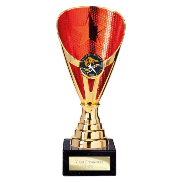 Rising Stars Premium Trophy | Gold & Red | 185mm