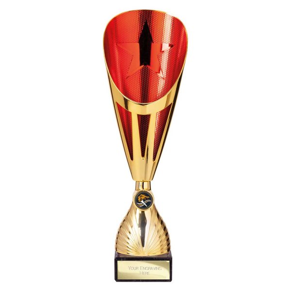 Rising Stars Deluxe Lazer Cup | Gold & Red | 335mm