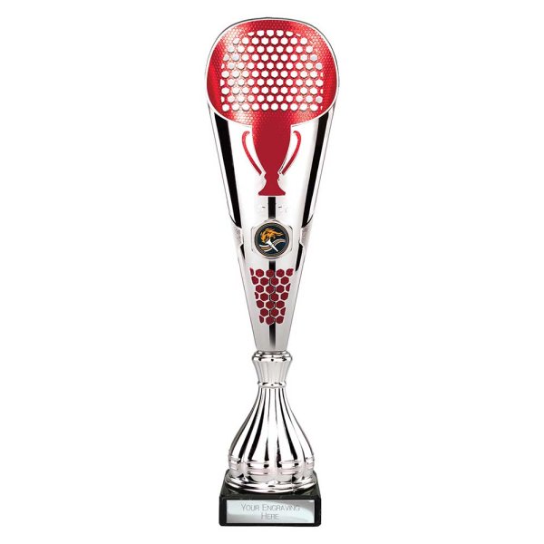 Eclectic Trophy | Silver & Red | 345mm