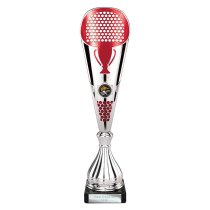 Eclectic Trophy | Silver & Red | 360mm