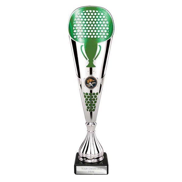 Eclectic Trophy | Silver & Green | 330mm
