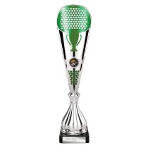 Eclectic Trophy | Silver & Green | 360mm