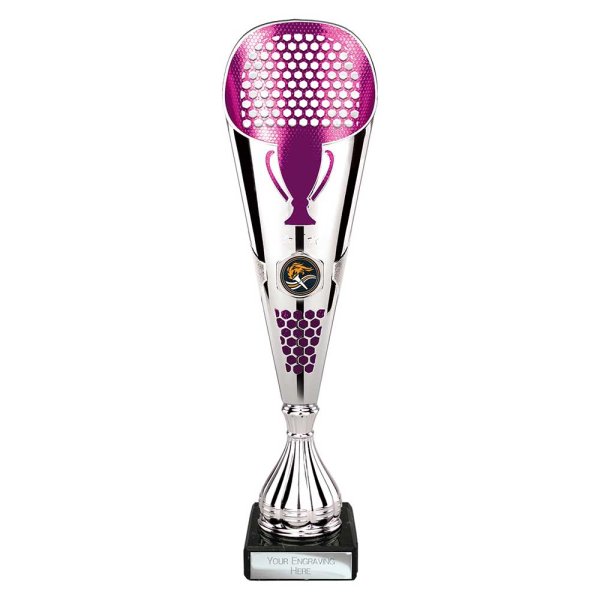 Eclectic Trophy | Silver & Purple | 330mm