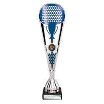 Eclectic Trophy | Silver & Blue | 330mm