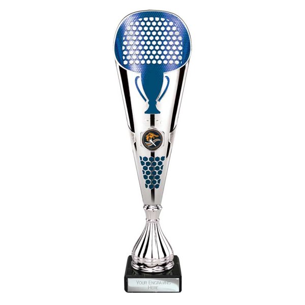 Eclectic Trophy | Silver & Blue | 330mm