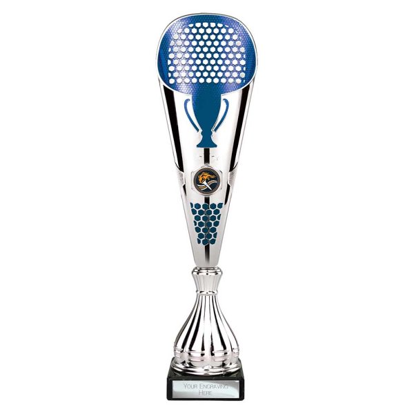 Eclectic Trophy | Silver & Blue | 345mm
