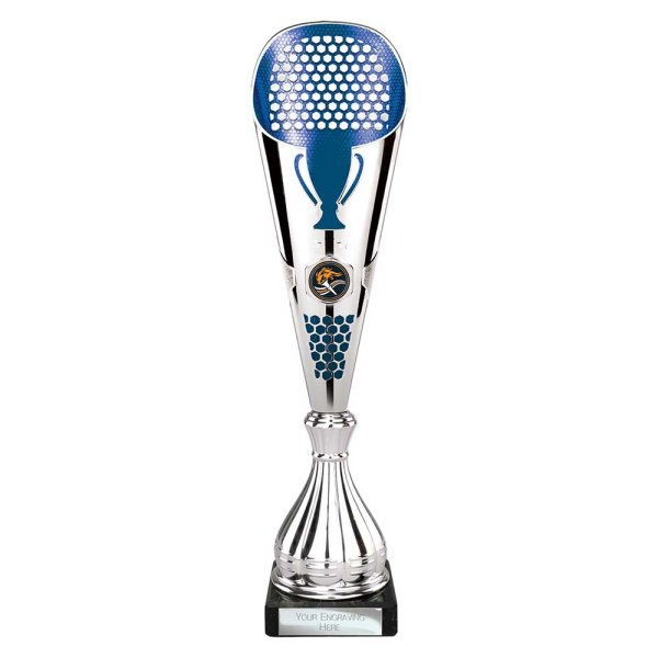Eclectic Trophy | Silver & Blue | 360mm