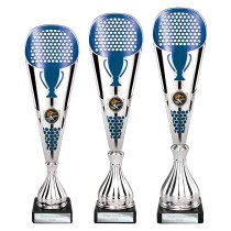 Eclectic Trophy | Silver & Blue | 360mm