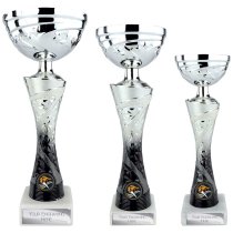 Vigour Trophy Cup | Silver & Black | 285mm