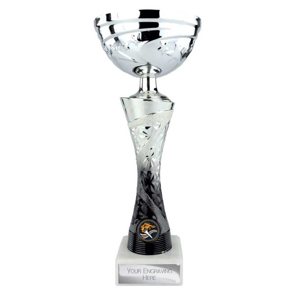 Vigour Trophy Cup | Silver & Black | 295mm