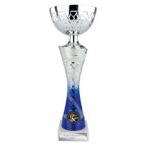 Vigour Trophy Cup | Silver & Blue | 285mm