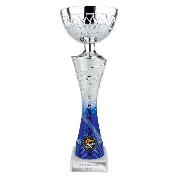 Vigour Trophy Cup | Silver & Blue | 285mm