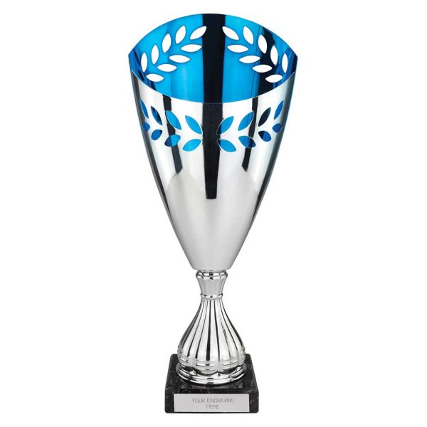 Maximus Laser Trophy | Silver & Blue | 350mm