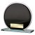 Seismic Circle Mirror Glass Trophy | Black & Silver | 105mm | 8mm Thick - CR26052A
