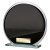 Seismic Circle Mirror Glass Trophy | Black & Silver | 145mm | 8mm Thick - CR26052C