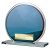 Seismic Circle Mirror Glass Trophy | Blue & Silver | 105mm | 8mm Thick - CR26053A