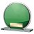 Seismic Circle Mirror Glass Trophy | Green & Silver | 105mm | 8mm Thick - CR26054A