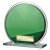 Seismic Circle Mirror Glass Trophy | Green & Silver | 125mm | 8mm Thick - CR26054B