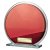 Seismic Circle Mirror Glass Trophy | Red & Silver | 145mm | 8mm Thick - CR26055C