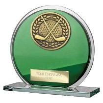 Seismic Golf Circle Plaque | Green & Silver | 105mm