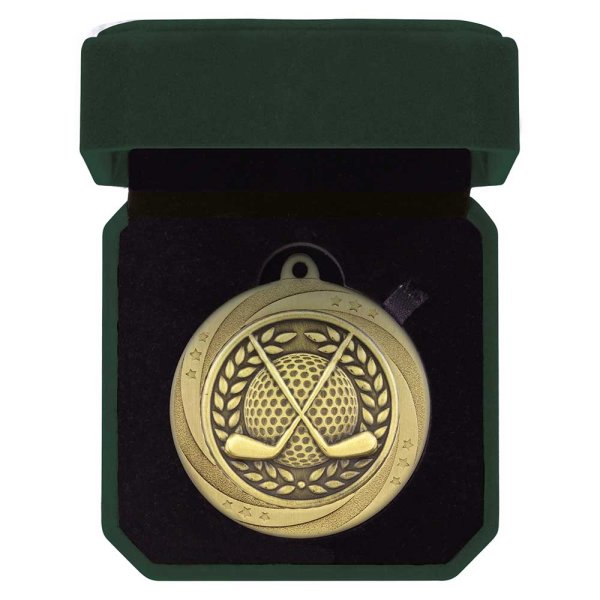 Superstar Golf Medal & Box | Gold | 60mm