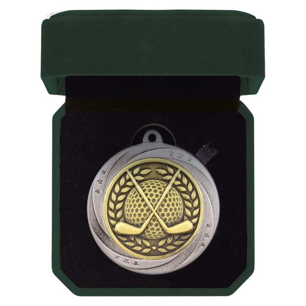 Superstar Golf Medal & Box | Silver | 60mm