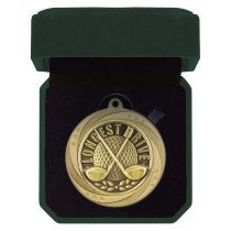 Superstar Longest Drive Medal & Box | Gold | 60mm