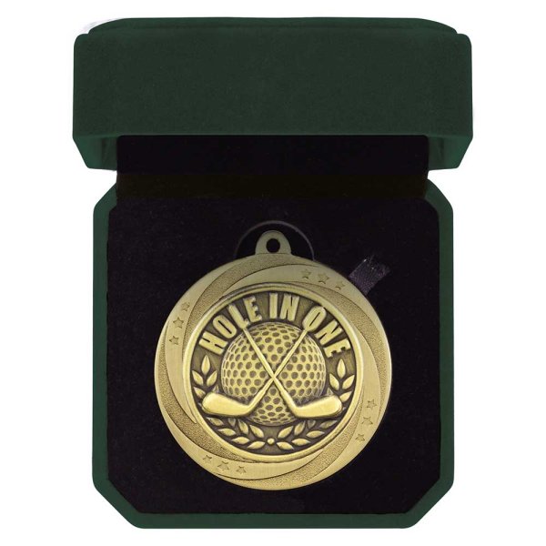 Superstar Hole In One Medal & Box | Gold | 60mm