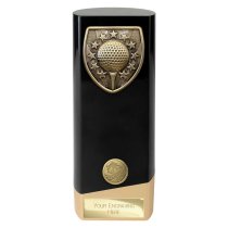 Prime Cobra Golf Trophy | Black & Gold | 190mm