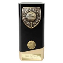 Prime Cobra Golf Trophy | Nearest the Pin | Black & Gold | 160mm