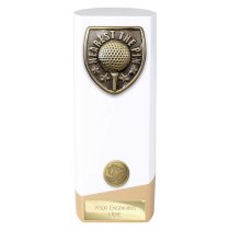 Prime Cobra Golf Trophy | Nearest the Pin | White & Gold | 190mm