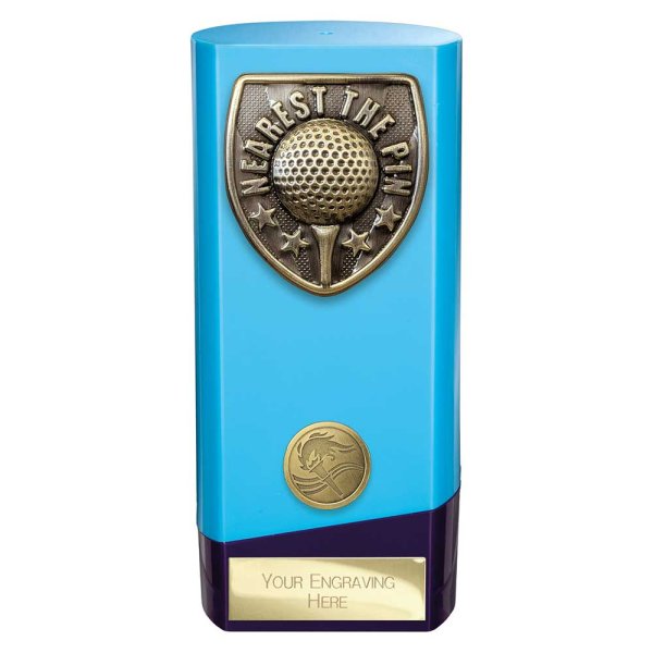 Prime Cobra Golf Trophy | Nearest the Pin | Blue & Purple | 160mm
