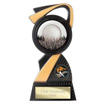 Mania Tower Golf Trophy | Carbon Black & Gold | 155mm