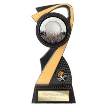 Mania Tower Golf Trophy | Carbon Black & Gold | 180mm
