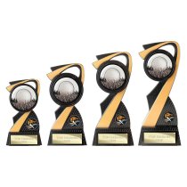 Mania Tower Golf Trophy | Carbon Black & Gold | 205mm