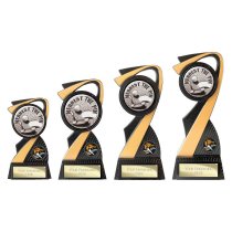 Mania Tower Golf Trophy | Nearest the Pin | Black & Gold | 130mm