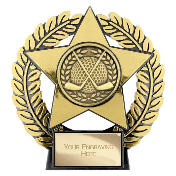 Emperor Star Golf Plaque | Gold | 120mm