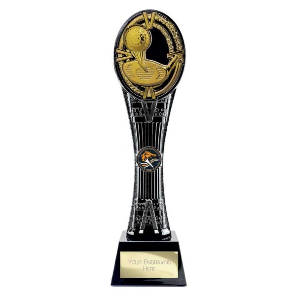 Maverick Extreme Tower Golf Trophy | Black & Fusion Gold | 290mm